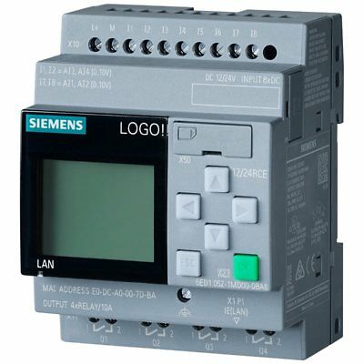 6ed1052-1md08-0ba1 Siemens Logo! 12/24rc,plc ,12/24v Dc/relay, 8 Di (4ai)/4 Do